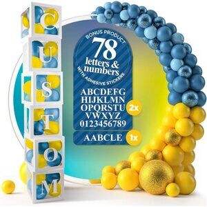 Balloon Boxes with Letters – 6 White Baby Shower Balloon Boxes,Baby Shower Boxes